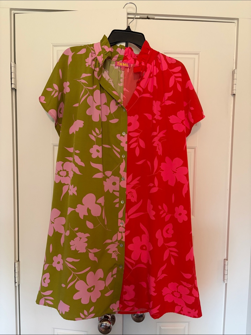 Color Block Floral Dress